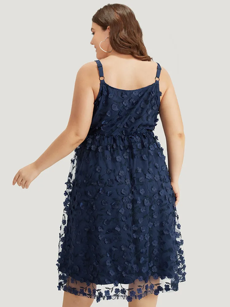 Floral Print Elastic Waist Pocket Cami Dress sold by Bloomchic product image thumbnail 3