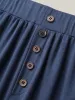 Button Front Pleated Comfy Fit Pants sold by Bloomchic