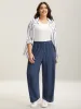 Button Front Pleated Comfy Fit Pants sold by Bloomchic