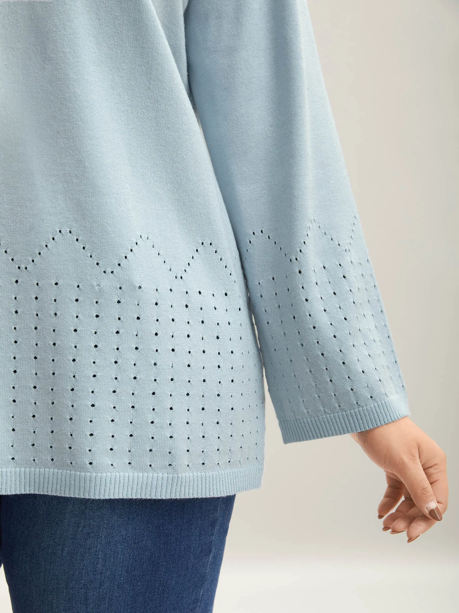 Lightweight Woolen Cut-Out Pullover sold by Bloomchic product image thumbnail 4