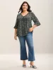 Ditsy Floral Print Frill Trim Blouse sold by Bloomchic