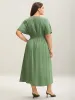 Pleated Solid Color Slit Maxi Dress sold by Bloomchic