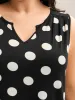 Classic Polka Dots Notched Collar Tank Top sold by Bloomchic