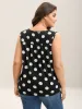 Classic Polka Dots Notched Collar Tank Top sold by Bloomchic