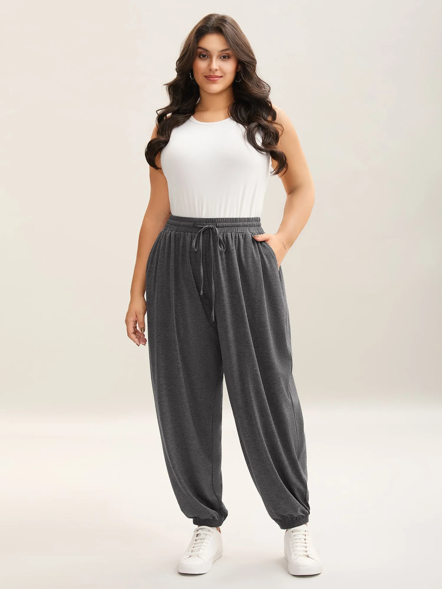 Color Contrast Drawstring Jogger Pants sold by Bloomchic product image thumbnail 3