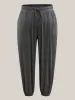 Color Contrast Drawstring Jogger Pants sold by Bloomchic