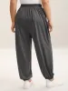 Color Contrast Drawstring Jogger Pants sold by Bloomchic