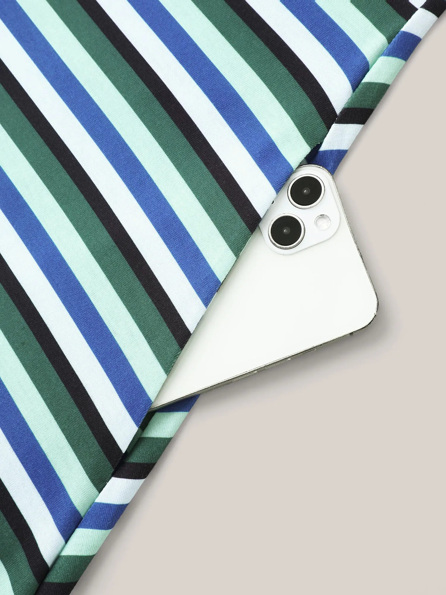 Stretchy Striped Slit Pocket Sleep Dress sold by Bloomchic product image thumbnail 5