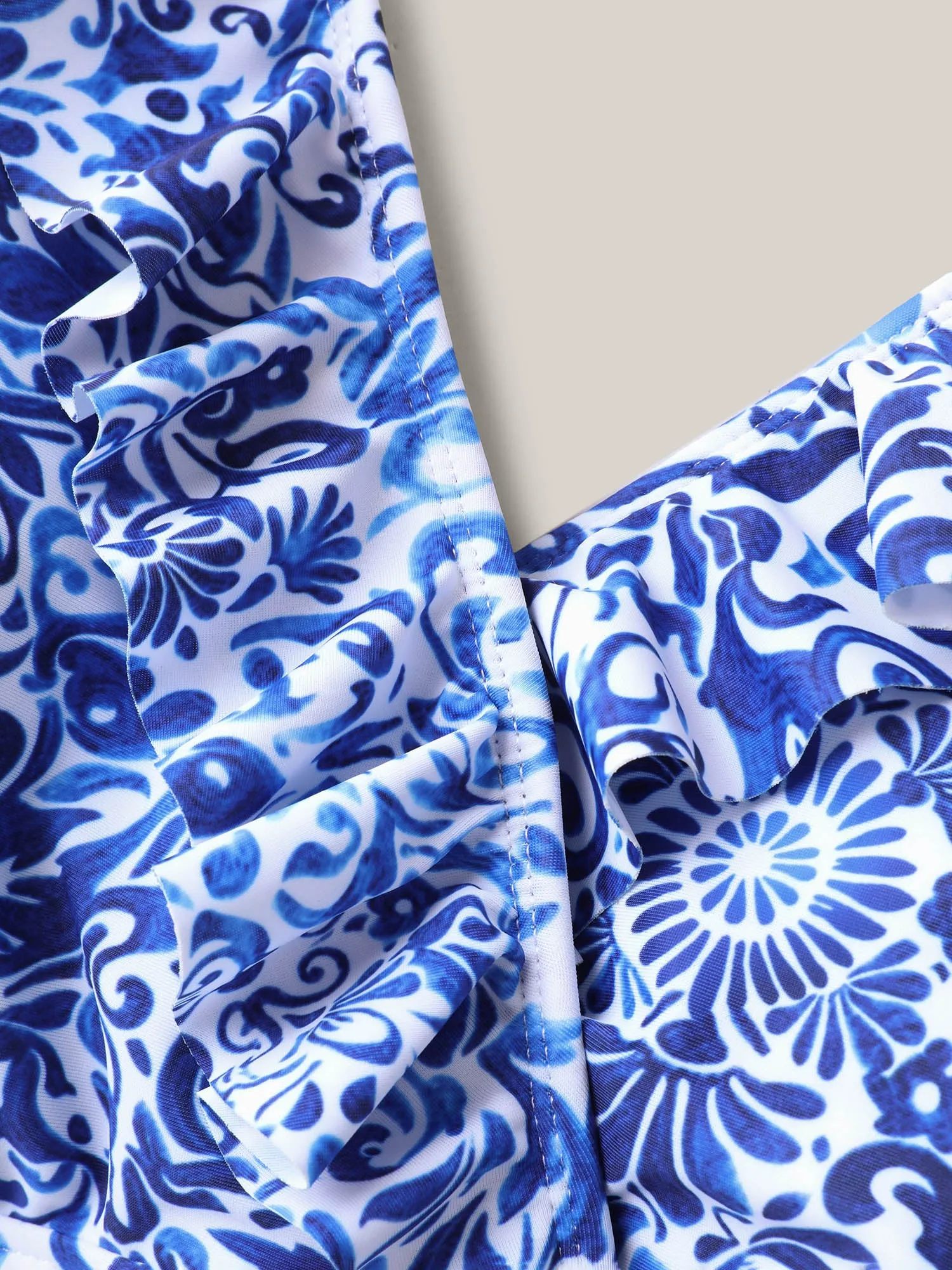 Boho Print Ruffled One-Piece Swimsuit sold by Bloomchic product image thumbnail 5