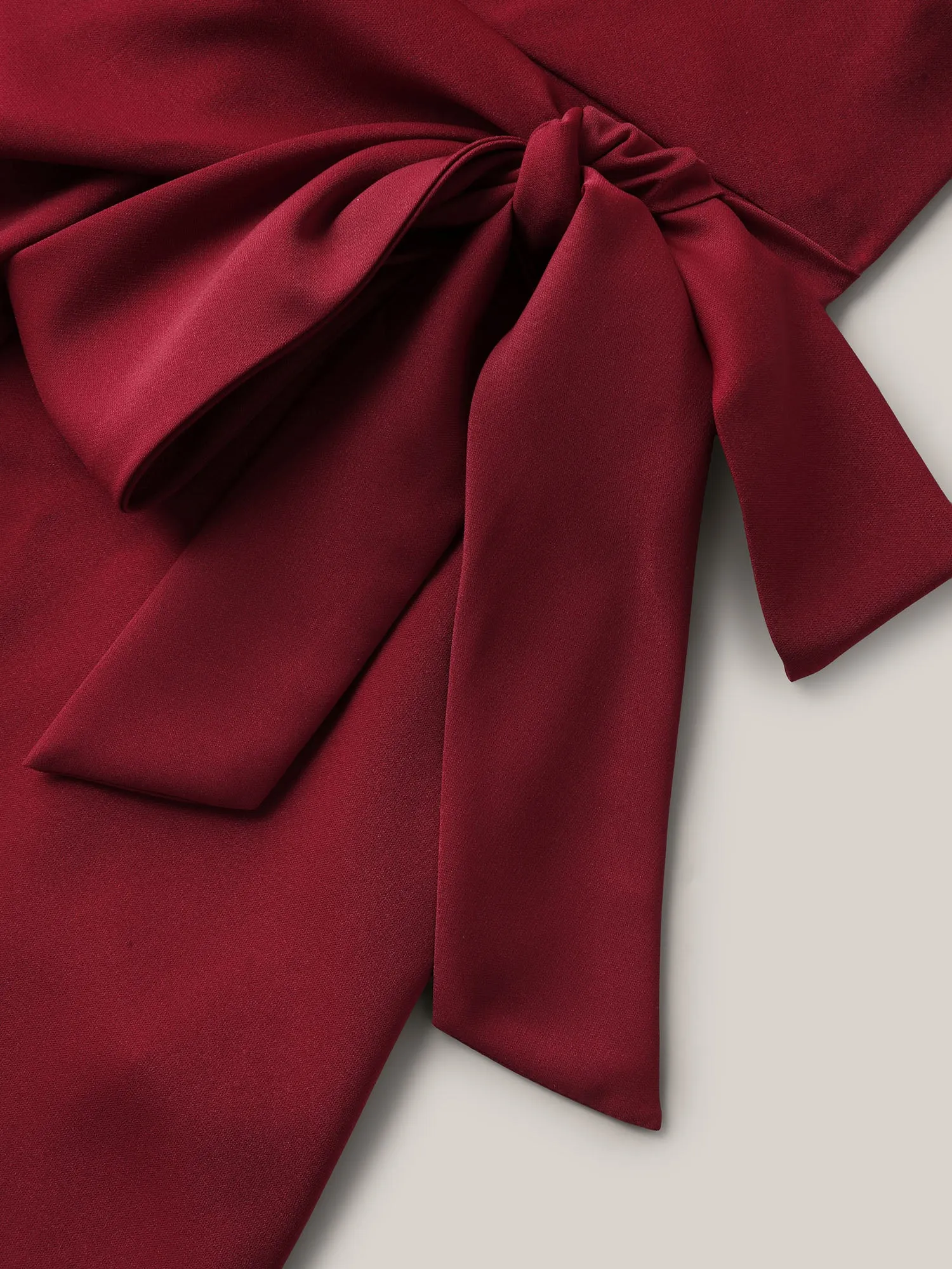 Side Knotted Collar Plain Shirt sold by Bloomchic product image thumbnail 5