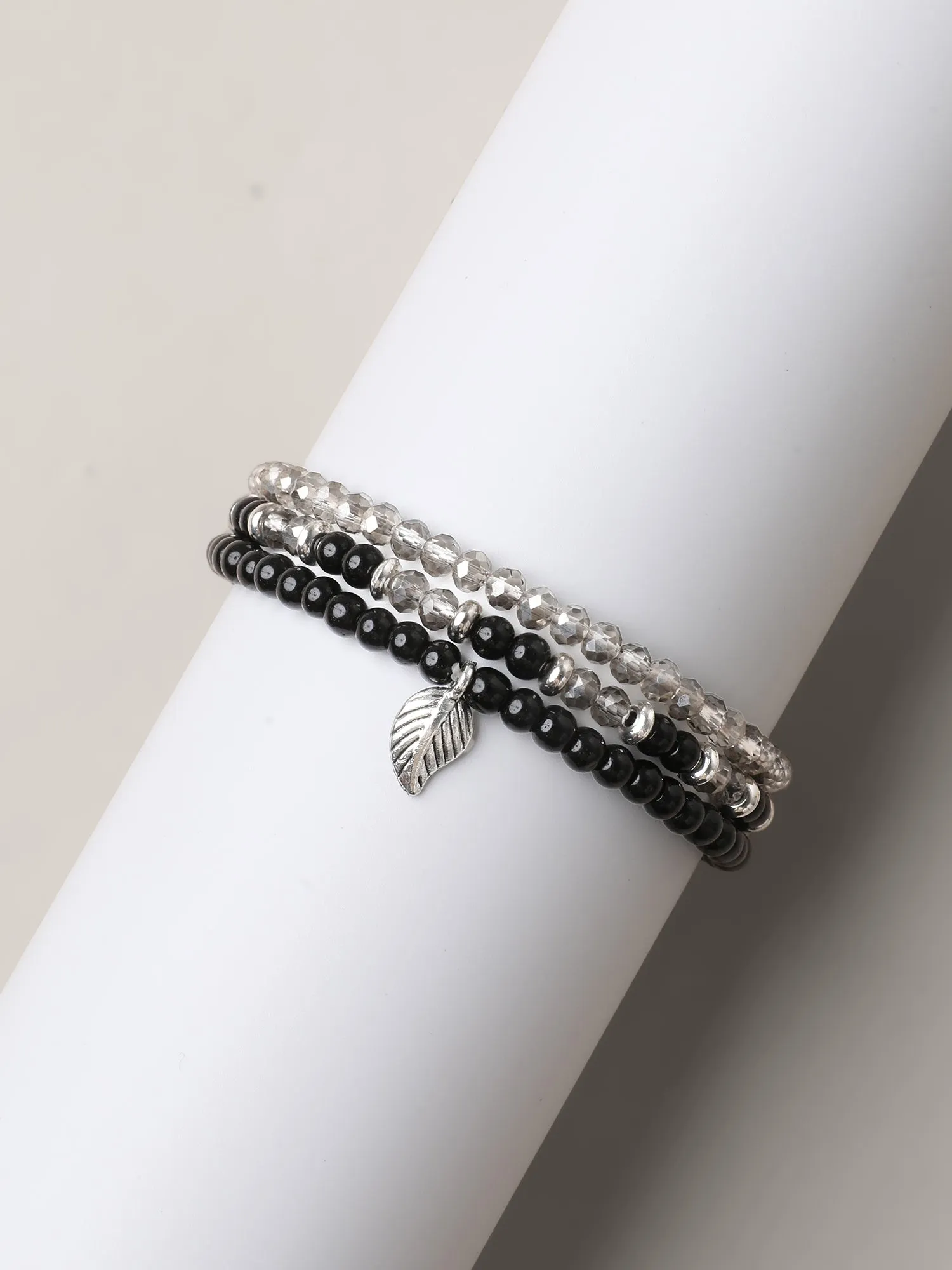 Stacked Leaf Beaded Vacation Bracelet sold by Bloomchic product image thumbnail 3