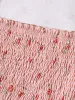 Flirty Floral Print Shirred Knit Top sold by Bloomchic