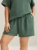 Cotton Textured Button Pajama Set sold by Bloomchic