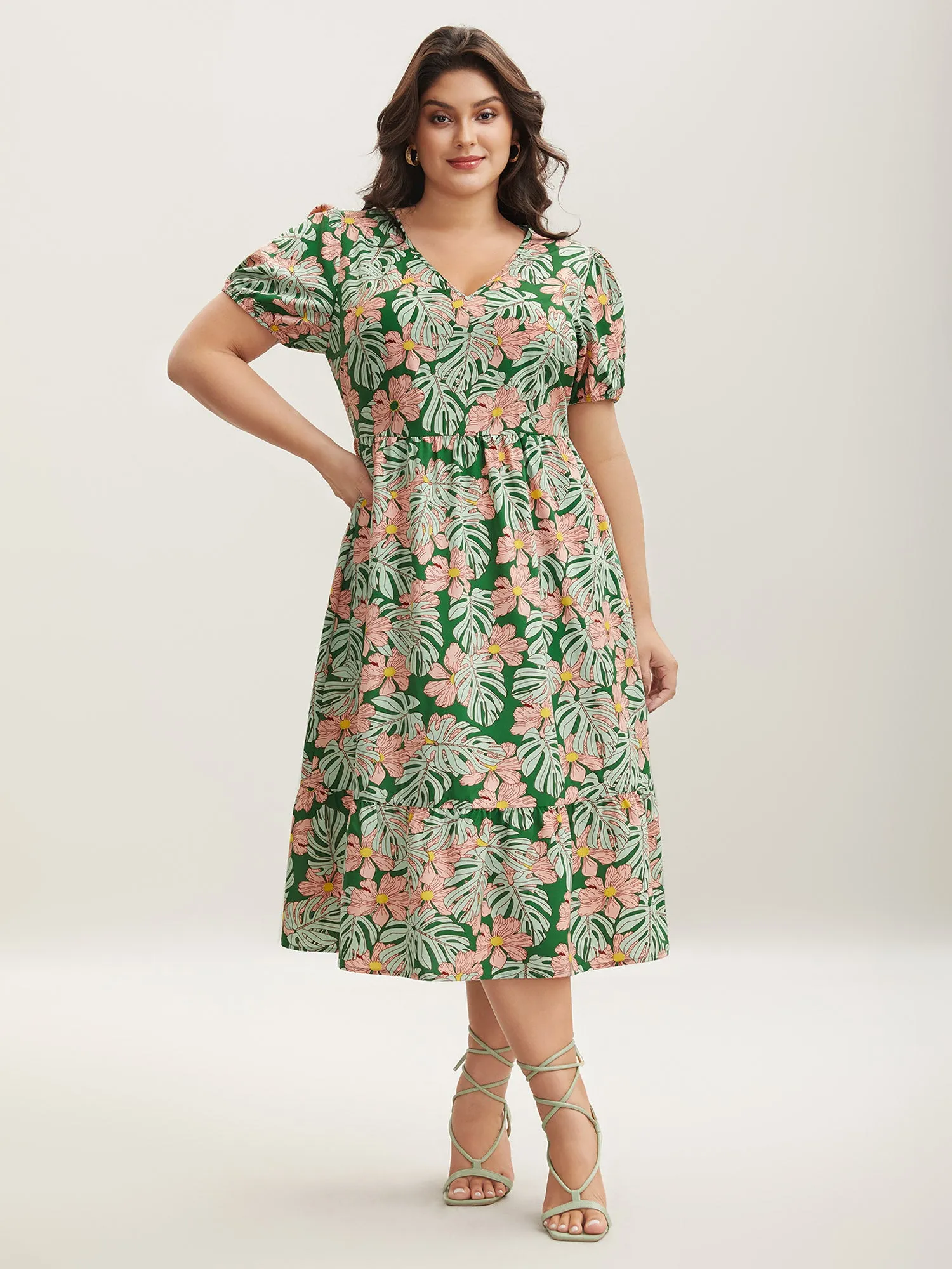 Spring Things Printed Pockets Midi Dress sold by Bloomchic product image thumbnail 3