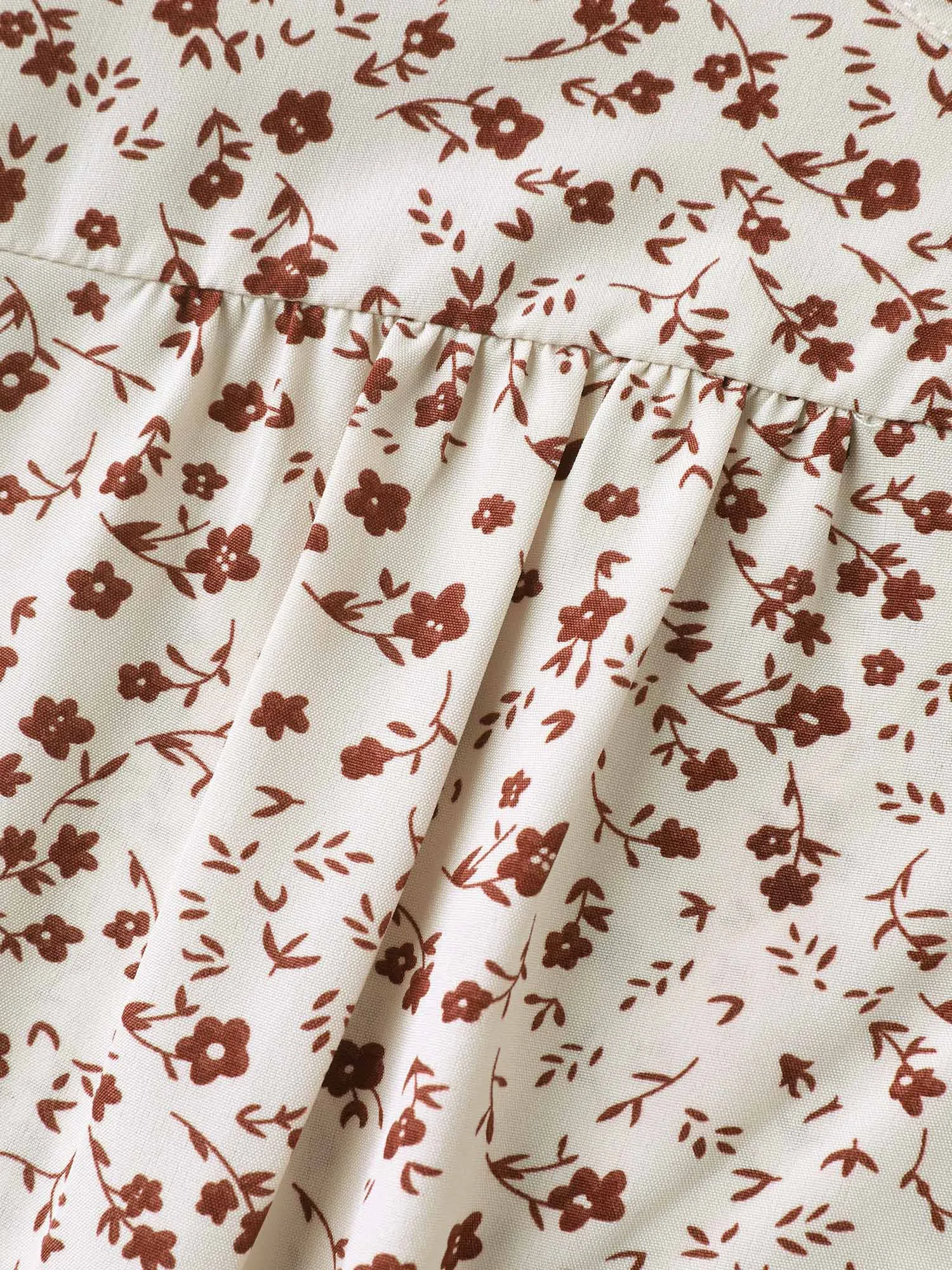 Ditsy Floral Print Lotus Leaf Sleeve Shirt sold by Bloomchic product image thumbnail 5