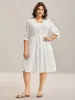 Textured Lace Waist-Tie Midi Dress sold by Bloomchic