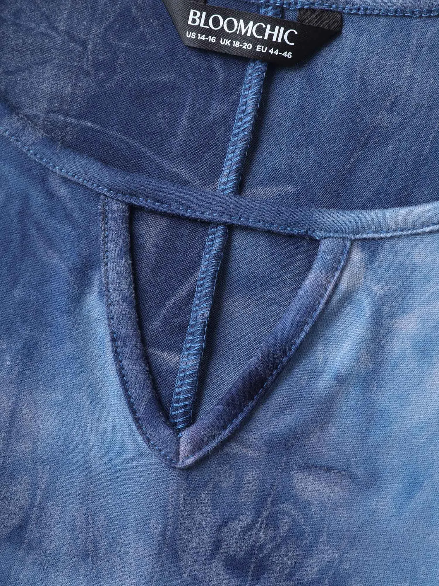 Tie-Dye Keyhole Long Tank Top sold by Bloomchic product image thumbnail 5