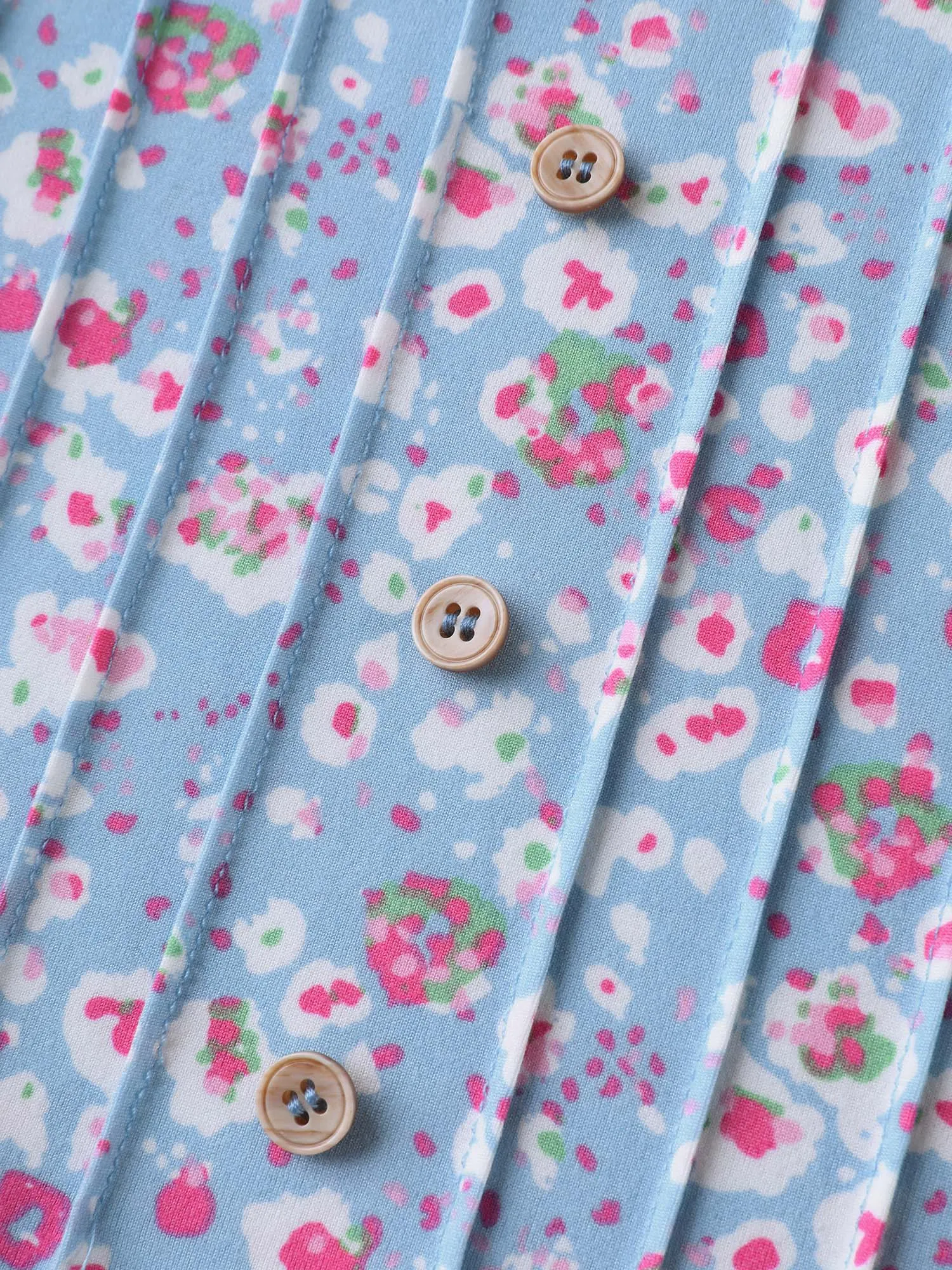 Floral Print Plicated Detail T-Shirt sold by Bloomchic product image thumbnail 5