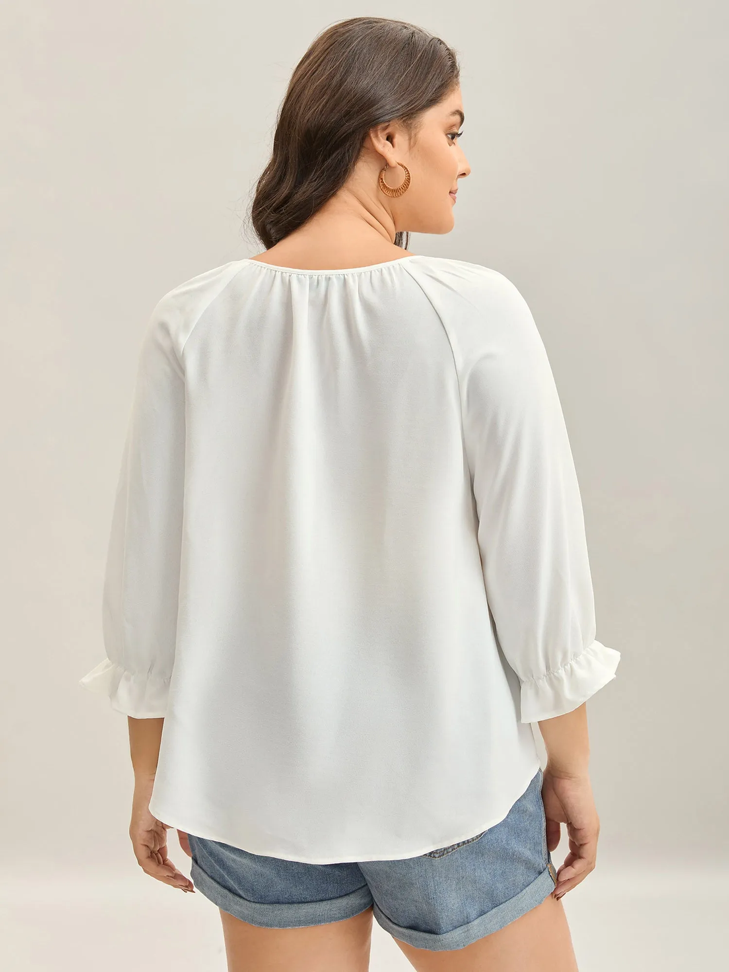 Boho Print Neck Tassels Shirt sold by Bloomchic product image thumbnail 4