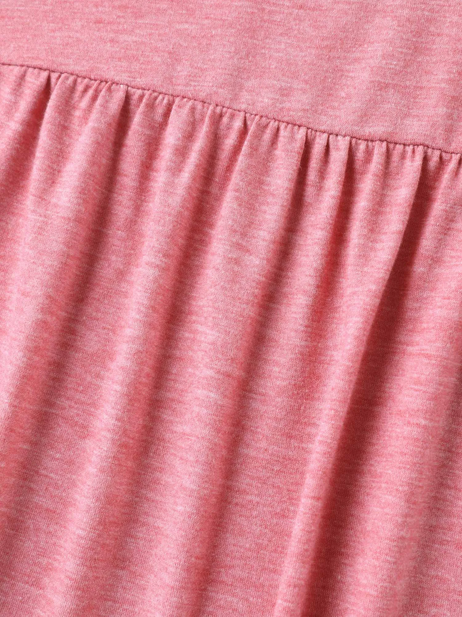 Lace Hem Pleated Flutter Sleeve Plain Top sold by Bloomchic product image thumbnail 5