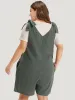 Plain Bowknot Gathered Pocket Overall Jumpsuit sold by Bloomchic