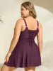 Adjustable Back Ties Pleated Swim Dress sold by Bloomchic