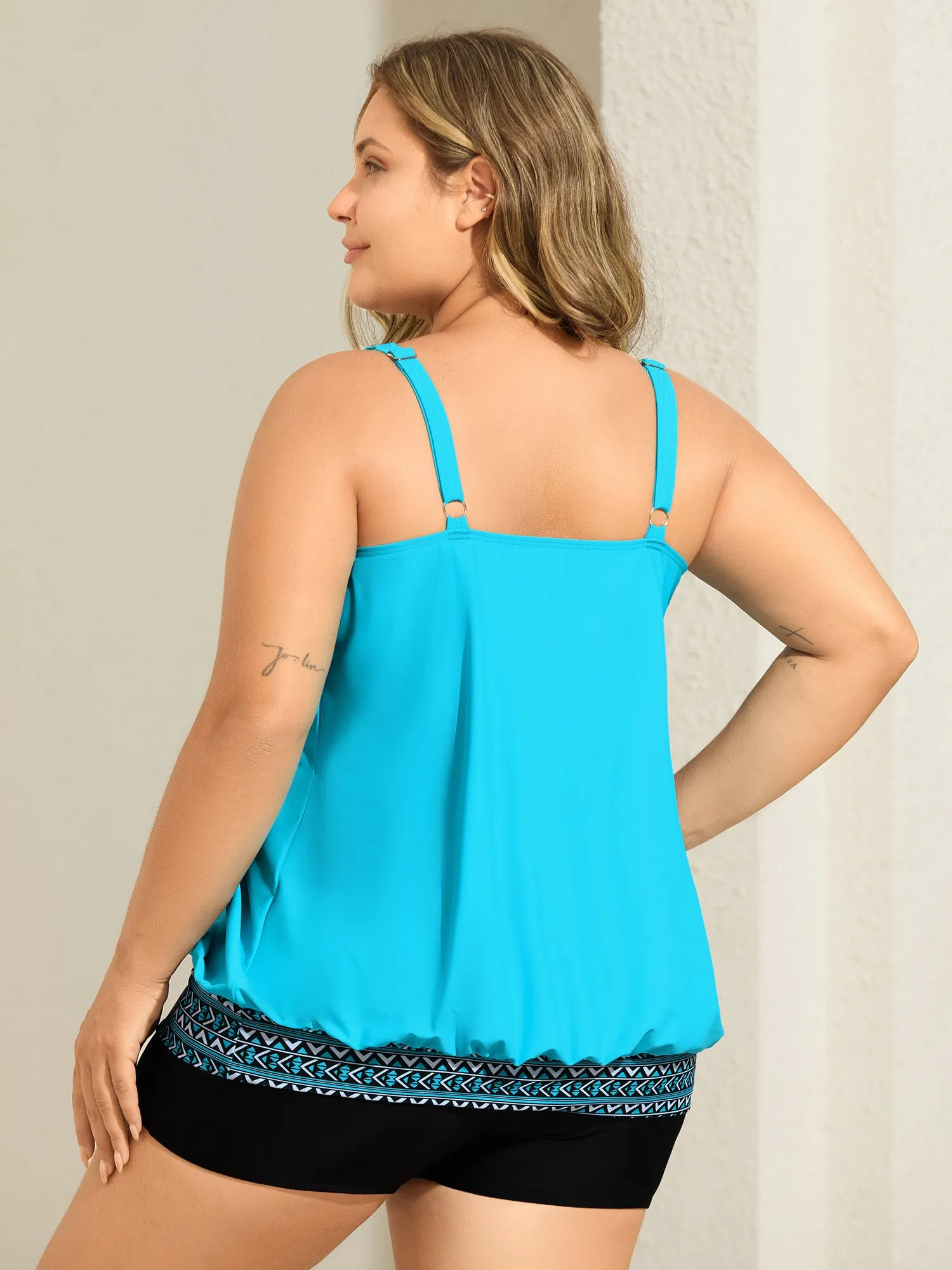 Bust Support Padded Plain Swim Tankini sold by Bloomchic product image thumbnail 2