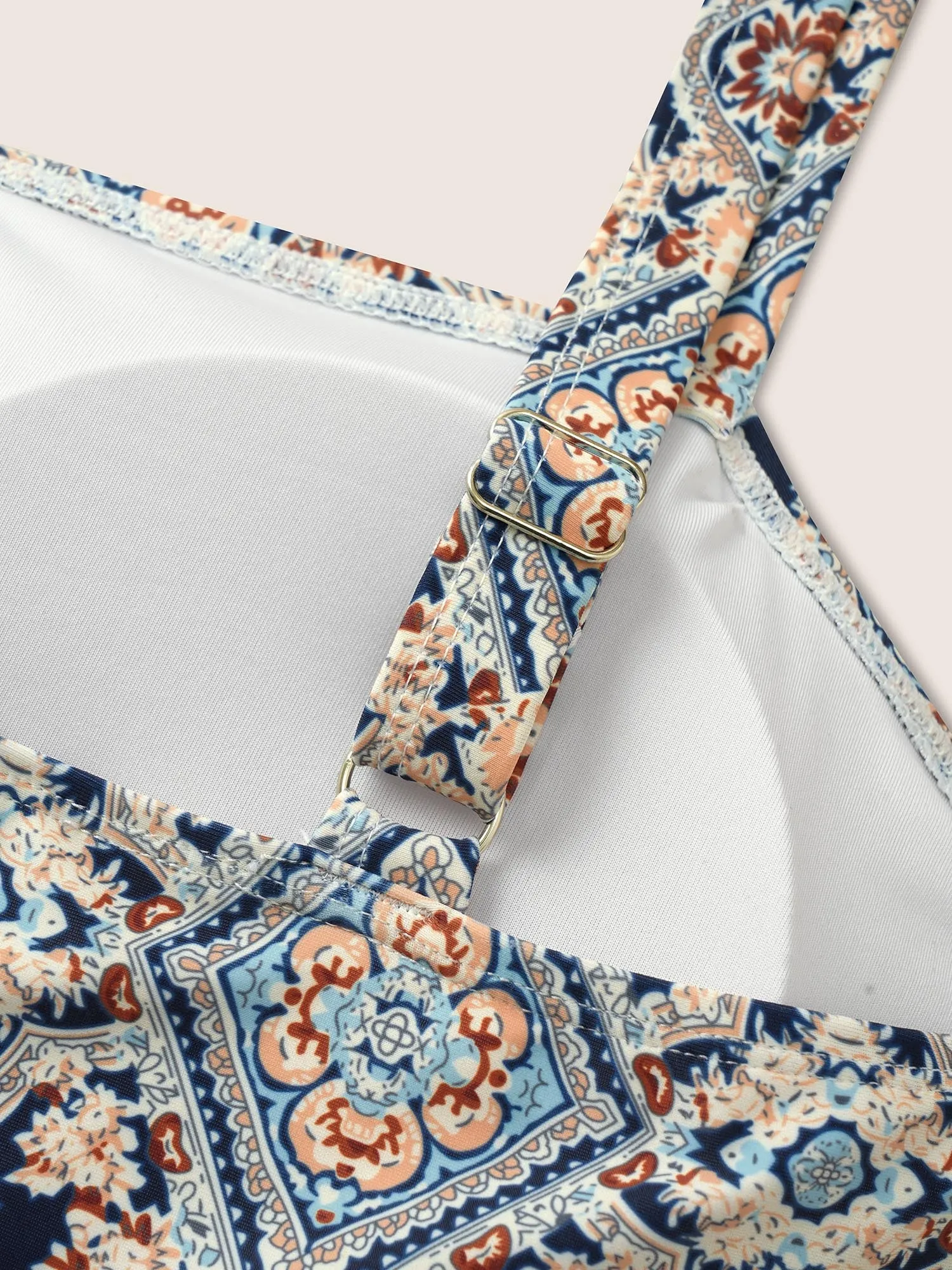 Bandana Print Ruched Cami One Piece Swimsuit sold by Bloomchic product image thumbnail 5