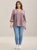Toothpick Pleats Lace Neck Tie Blouse sold by Bloomchic