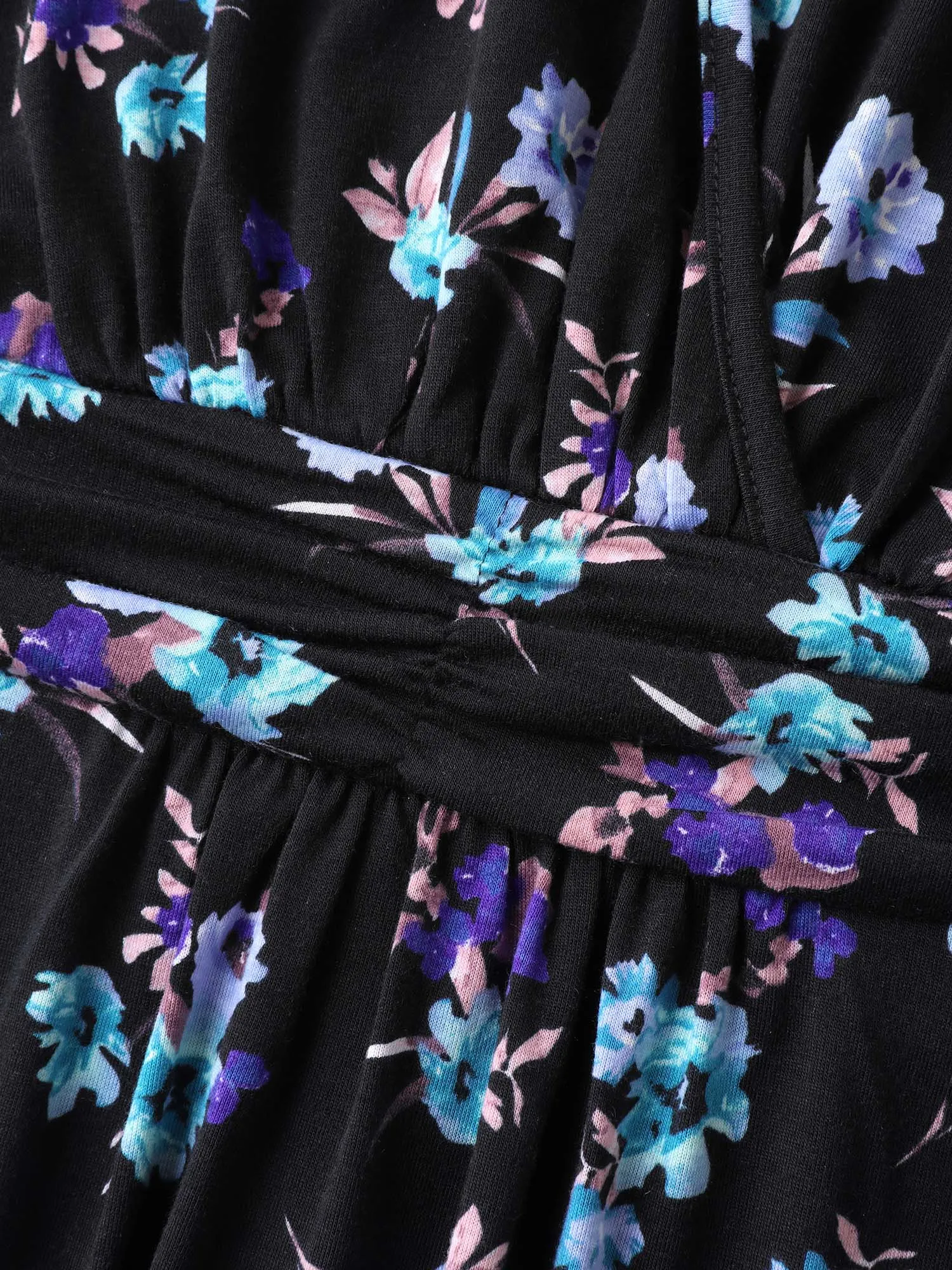 Floral Print Pleated Waist Layered Hem Top sold by Bloomchic product image thumbnail 5