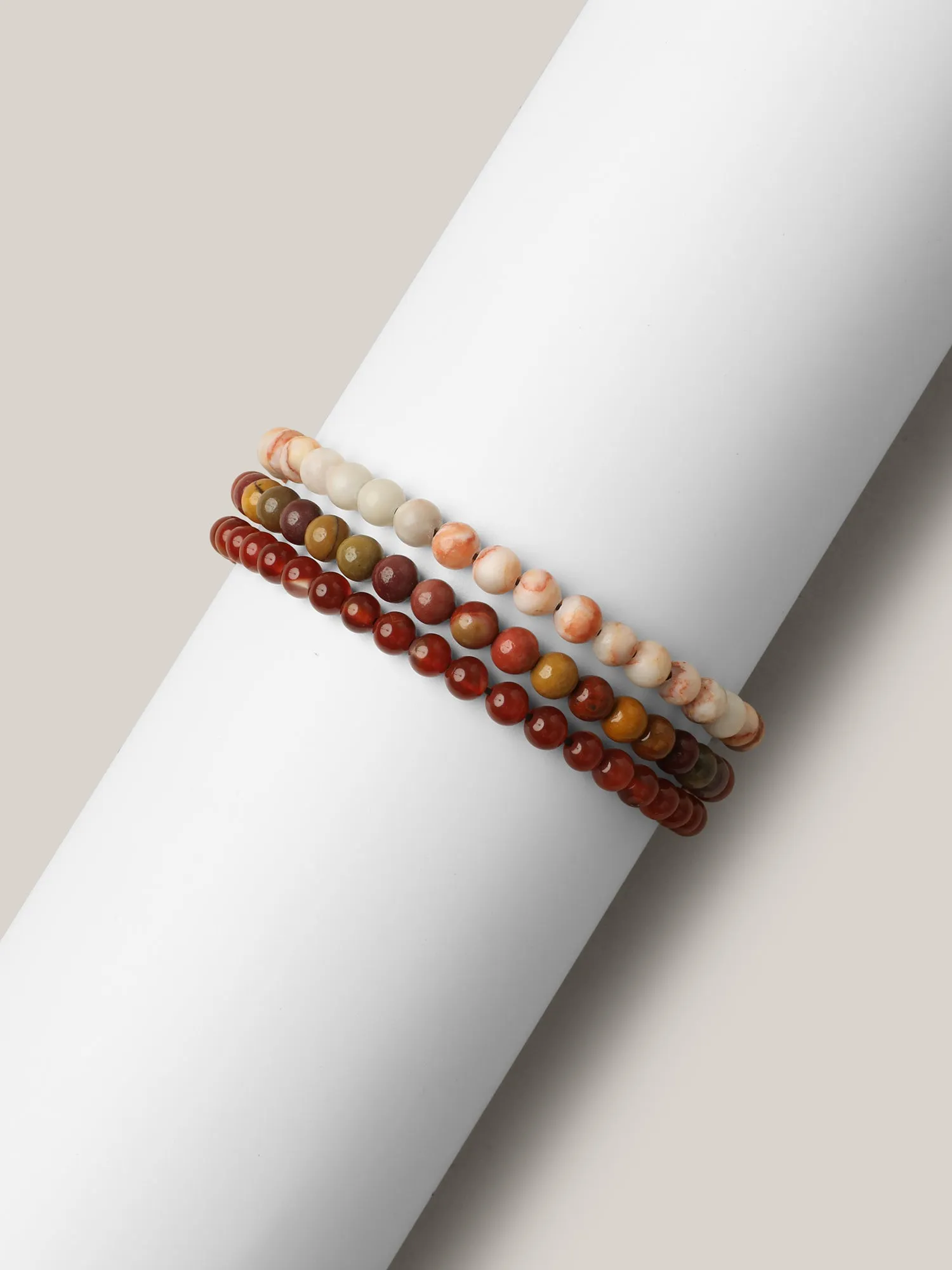 Natural Stones Layered Tied Bracelet sold by Bloomchic product image thumbnail 3