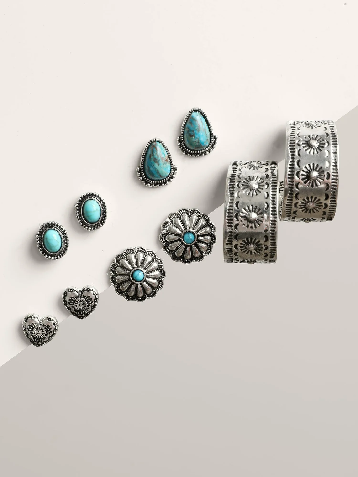 Turquoise Earrings Set sold by Bloomchic