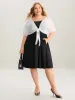Two-Piece Knotted Pockets Midi Dress sold by Bloomchic