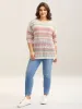 Color Block Cut-Out Ribbed Pullover sold by Bloomchic