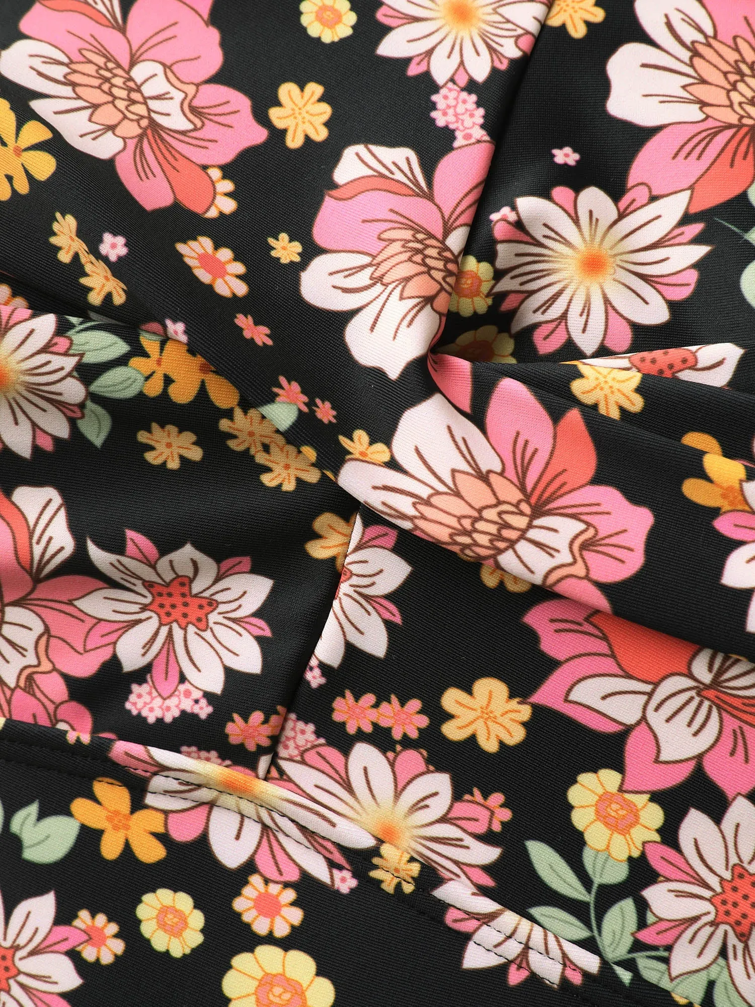 Twist Front Floral Print Pockets Swim Dress sold by Bloomchic product image thumbnail 5