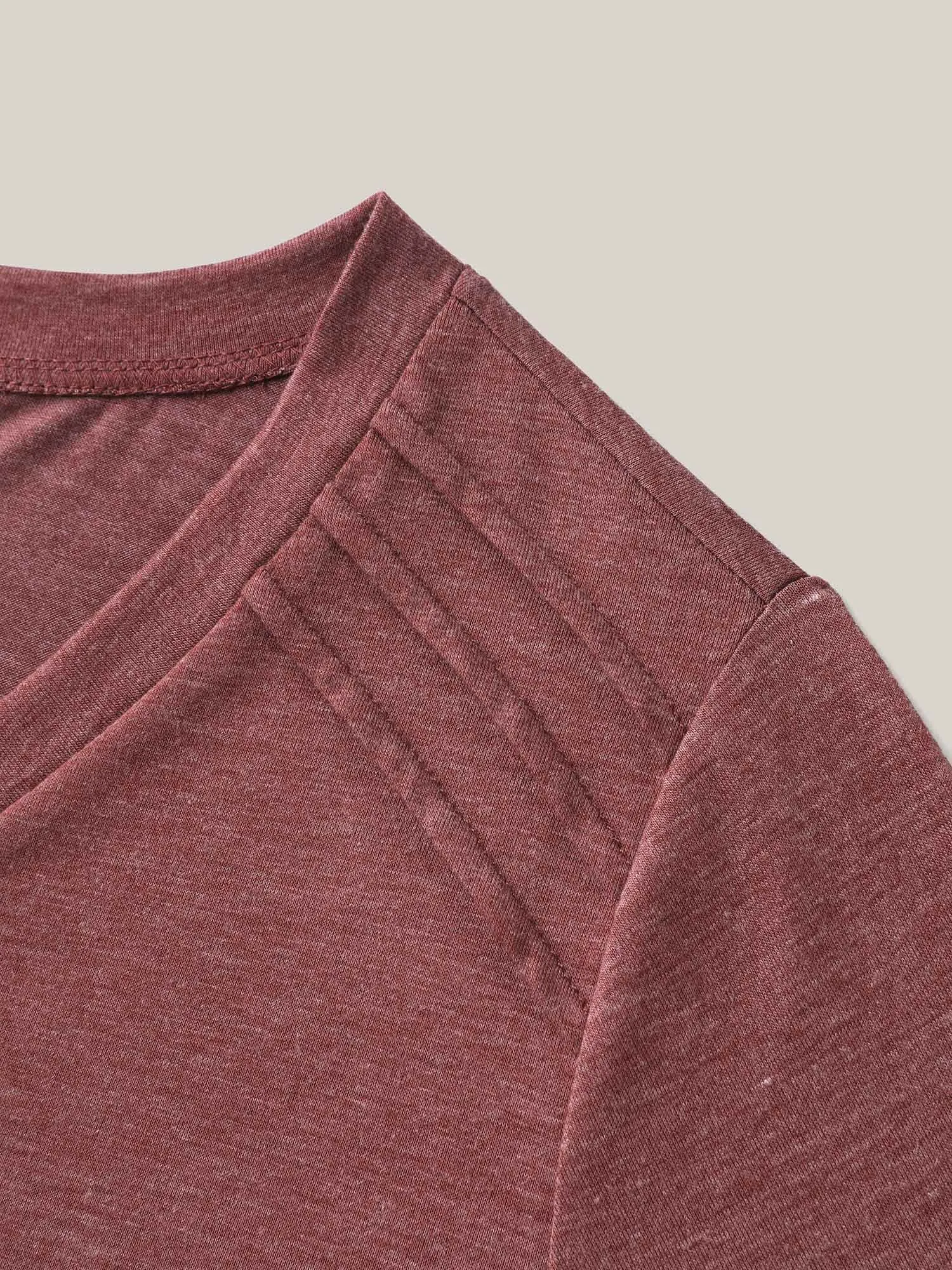 Plicated Detail Shoulder Plain T-Shirt sold by Bloomchic product image thumbnail 5