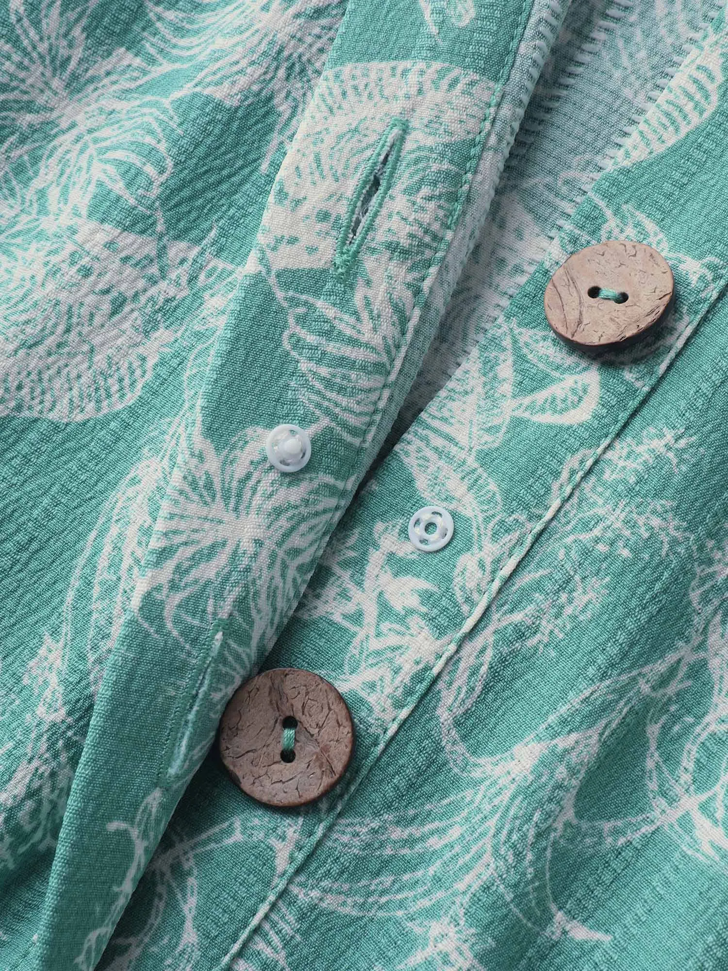 Plant Print Button Detail Stretchy Jumpsuit sold by Bloomchic product image thumbnail 5