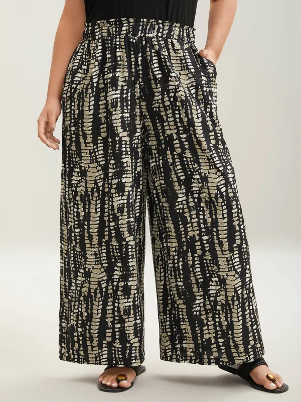 Abstract Tie-Dye Wide-Leg Pants sold by Bloomchic