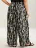Abstract Tie-Dye Wide-Leg Pants sold by Bloomchic