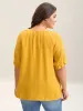 Pure Cotton Lace Placket Tied Blouse sold by Bloomchic