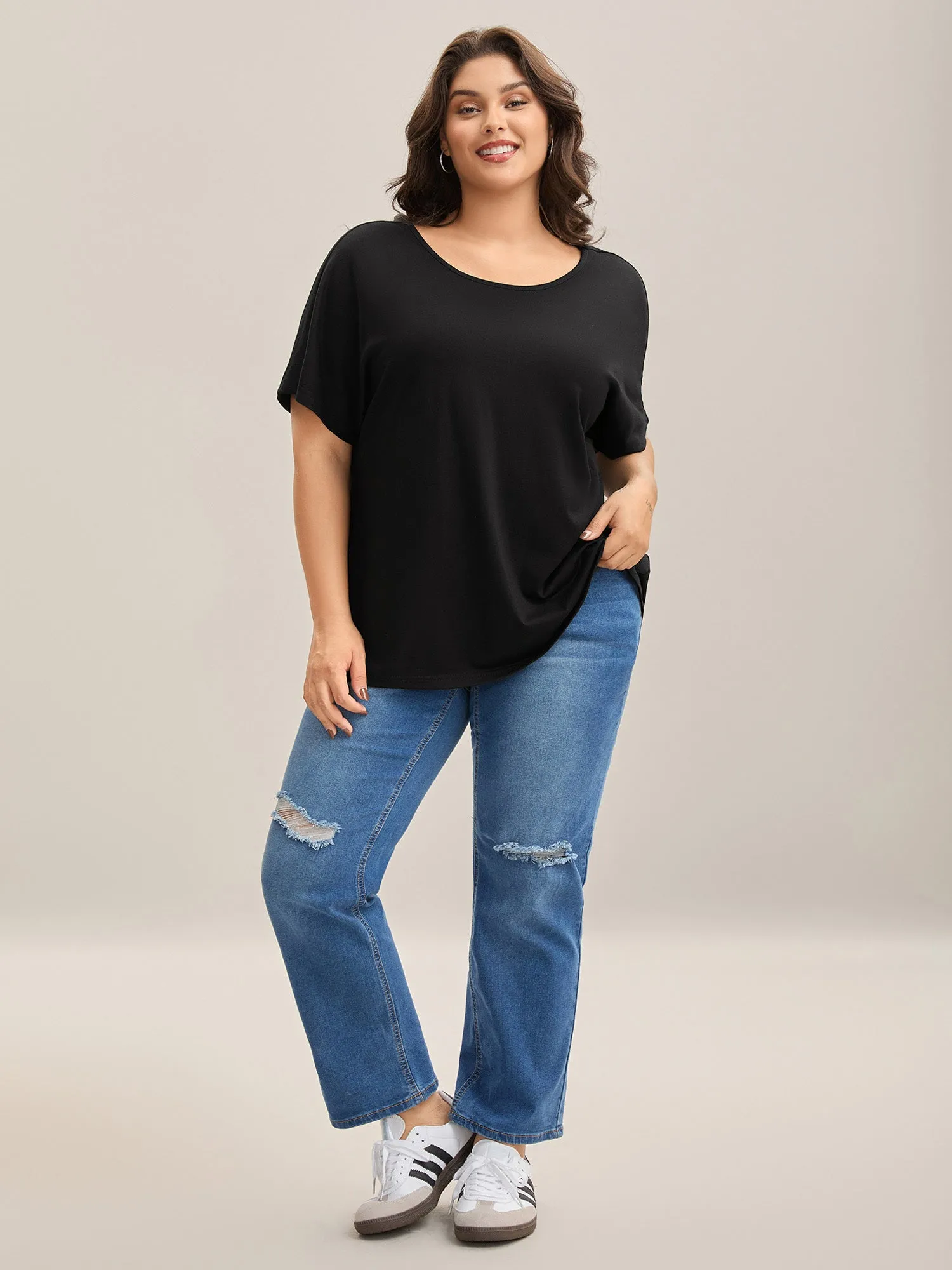 Backless Knotted Plain T-Shirt sold by Bloomchic product image thumbnail 3