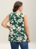 Silhouette Flower Print Tank Top sold by Bloomchic