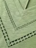Bamboo Fabric Lace Trim Flowy T-Shirt sold by Bloomchic