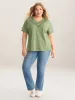 Bamboo Fabric Lace Trim Flowy T-Shirt sold by Bloomchic