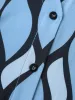 Geometric Pattern Stretchy Waist Belted Midi Dress sold by Bloomchic