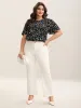 Leopard Dot Print Layered Sleeve Blouse sold by Bloomchic