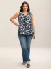Floral Print Pleated Front Tank Top sold by Bloomchic