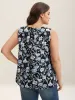 Floral Print Pleated Front Tank Top sold by Bloomchic