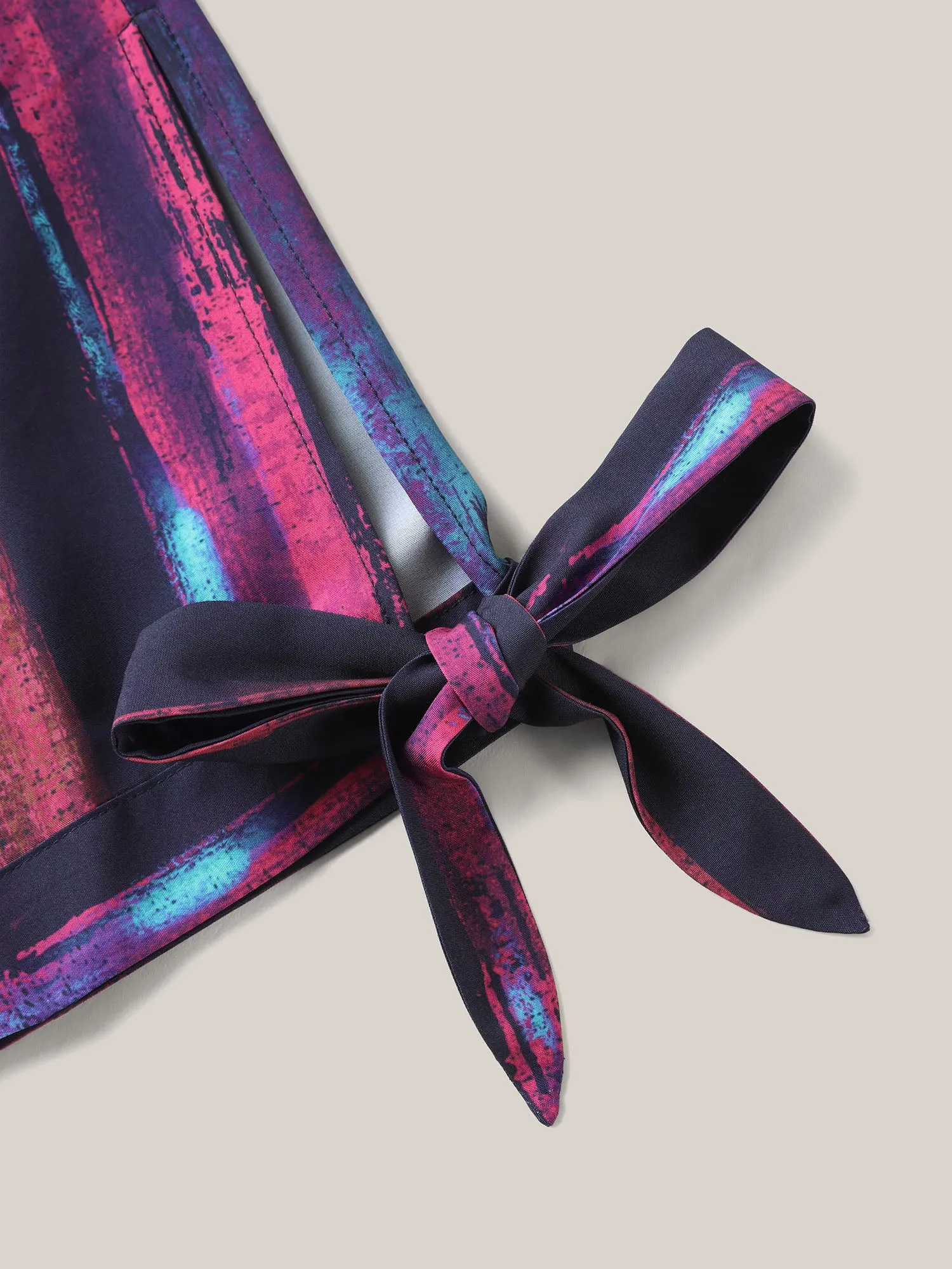 Irregular Stripes Sleeve Tie Blouse sold by Bloomchic product image thumbnail 5