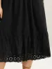 Cotton Embroidered Lace Tiered Hem Skirt sold by Bloomchic